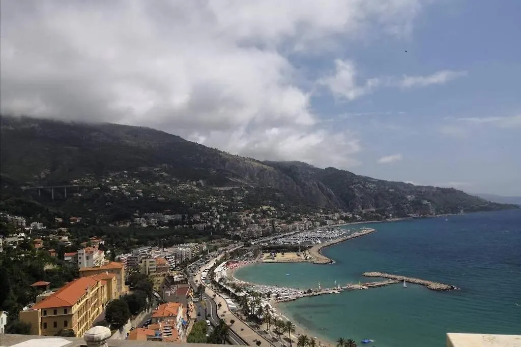 Vue Mer Port De Garavan Menton France